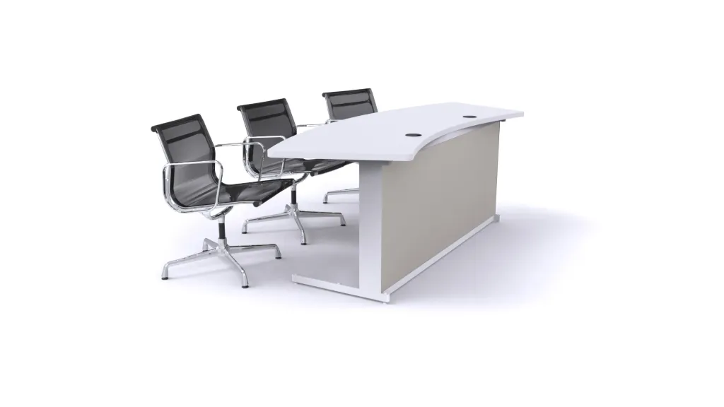 [42801] FrontRow Arc Table (White / Light Standard Fabric)